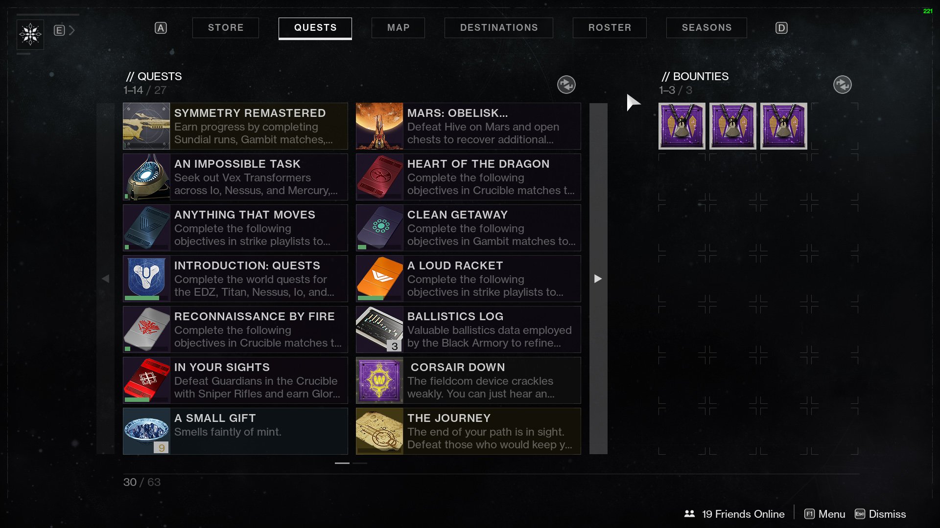 Image of the quest page